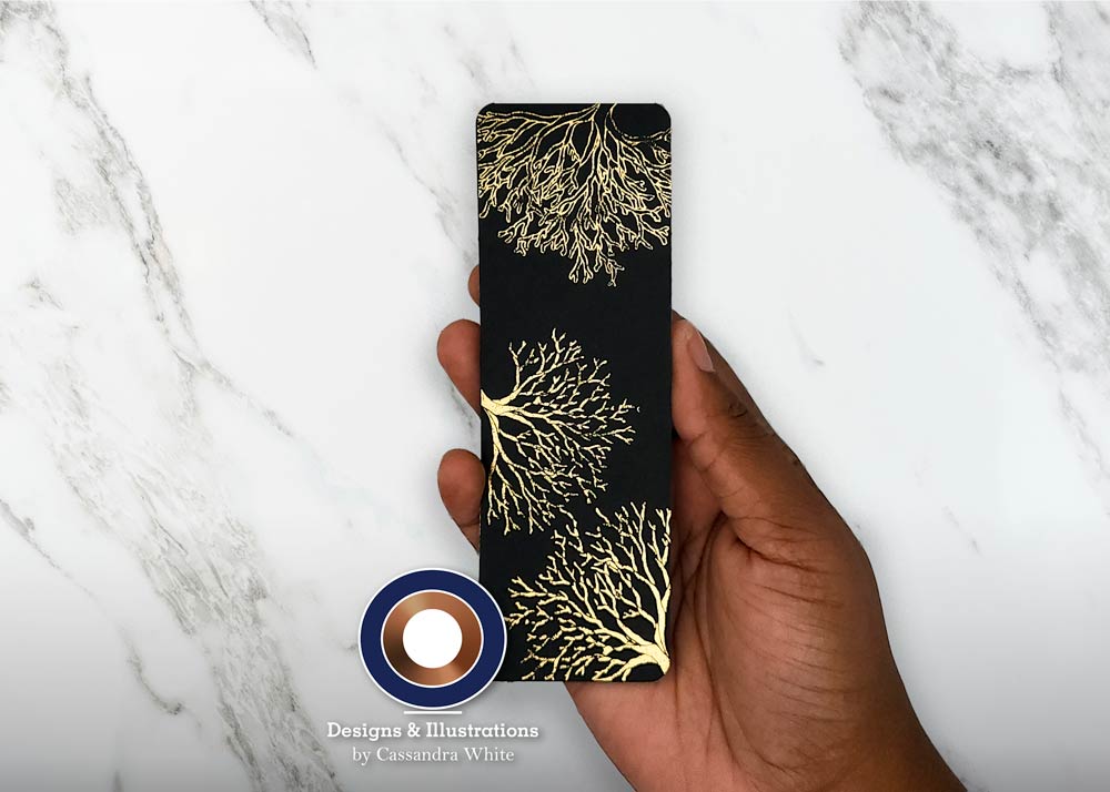 Trees of the Sea "Coral" - Black Bookmark