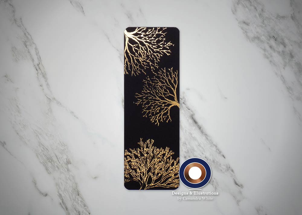 Trees of the Sea "Coral" - Black Bookmark