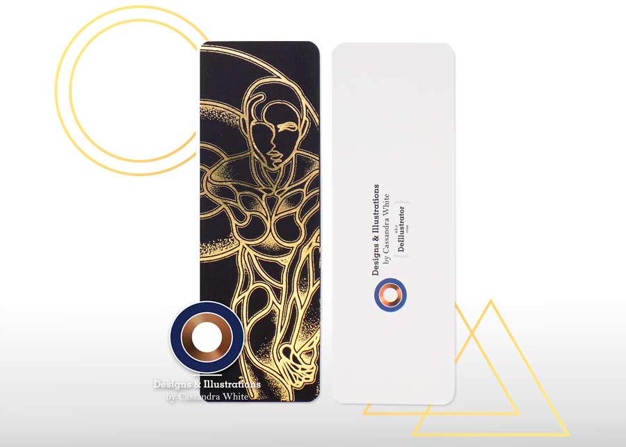 Lotus- Black Bookmark