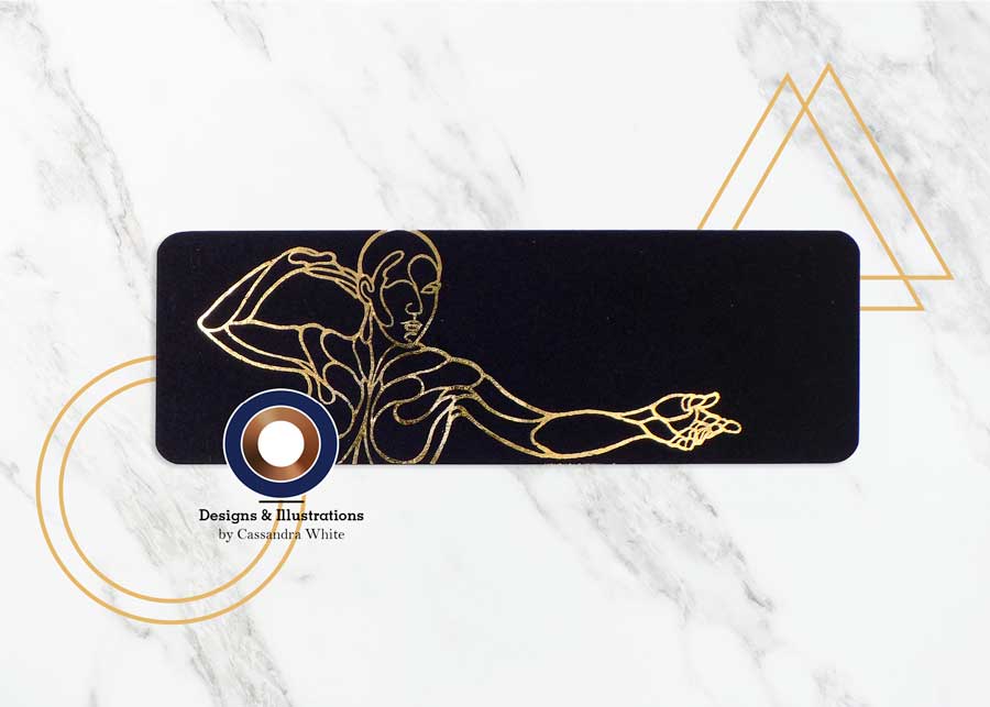 Reaching "Woman" - Black Bookmark
