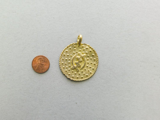 African Brass Baule Pendants - Medium