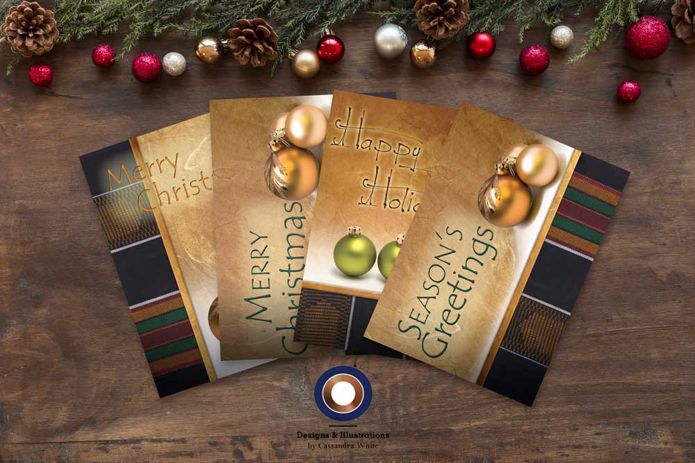 Black African Kente Season's Greetings Card