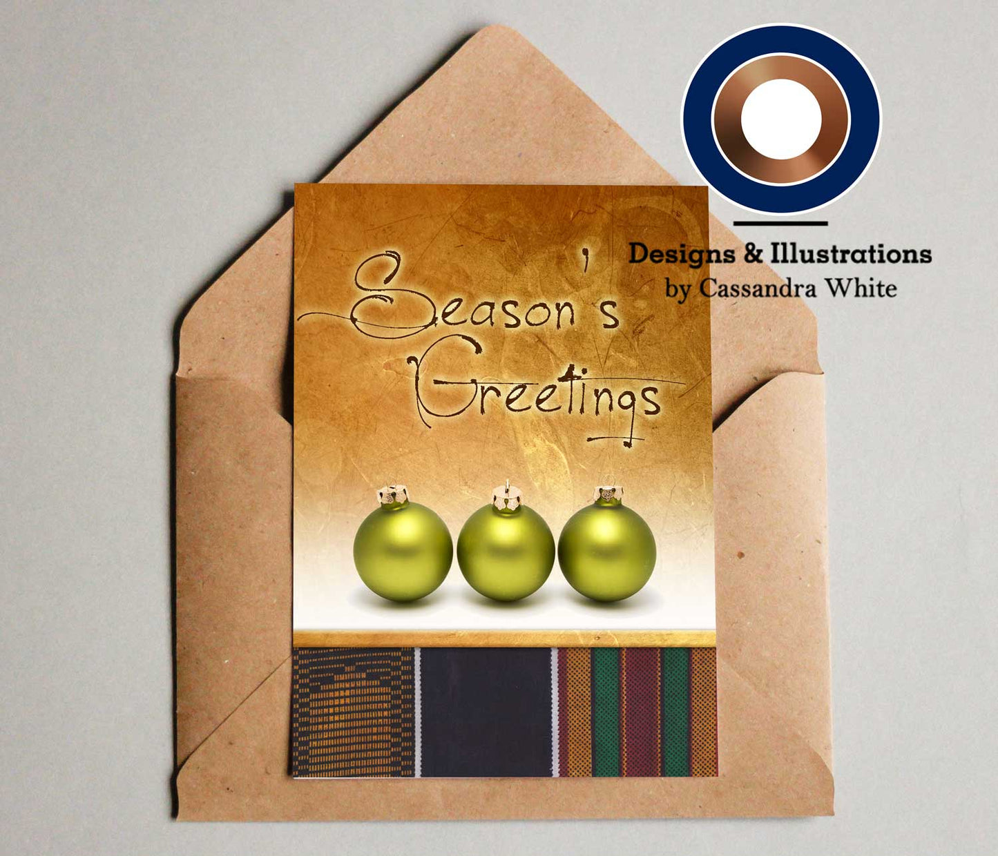 Black African Kente Season's Greetings Card