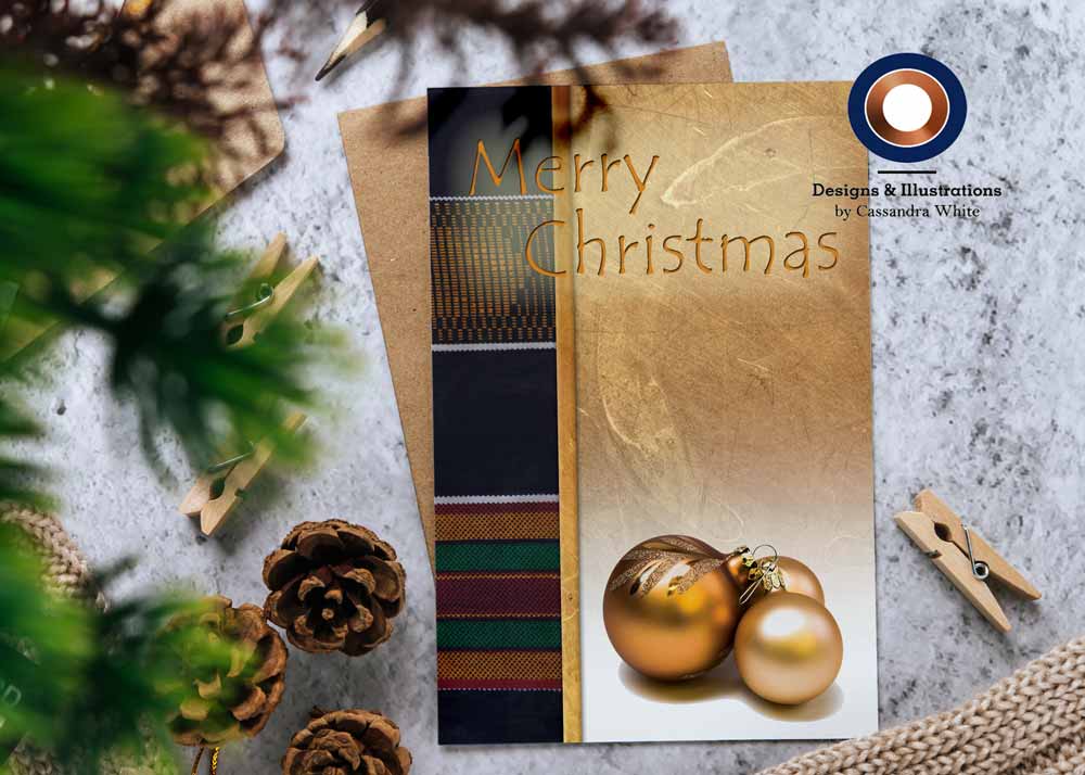 Black African Kente Season's Greetings Card