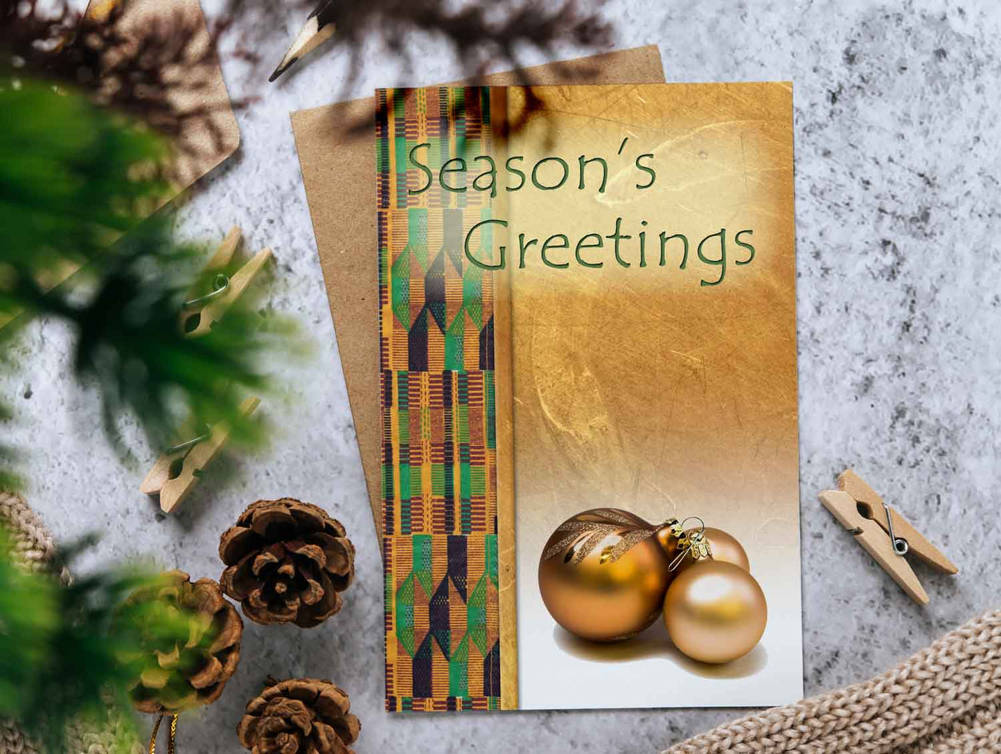 African Kente Christmas Card