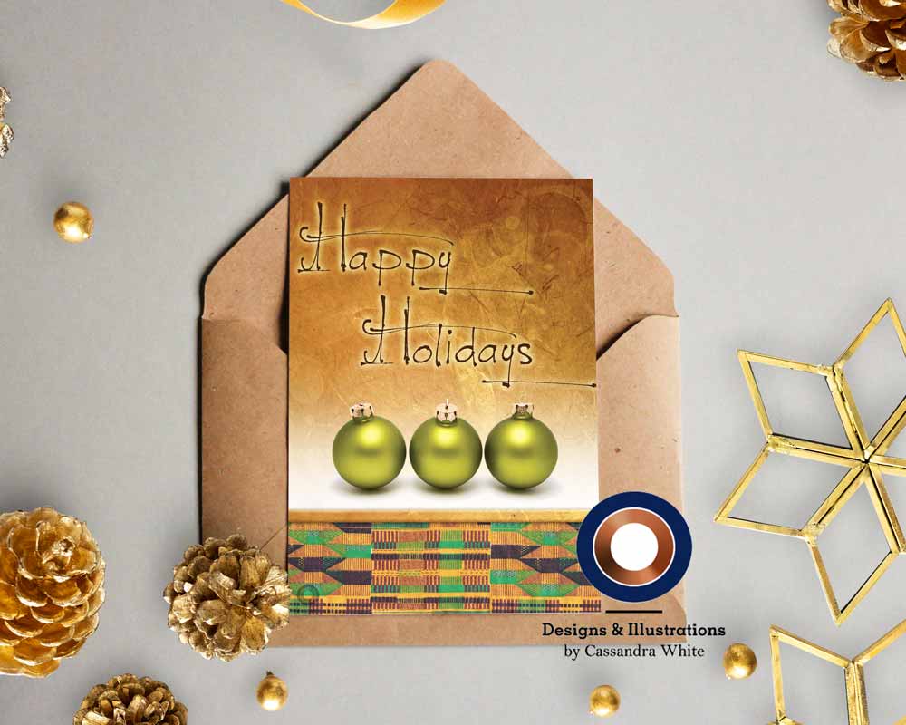 African Kente Christmas Card