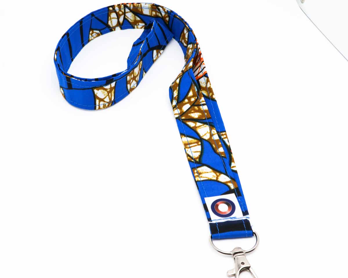 Bleu-Sparta - African Print Lanyard