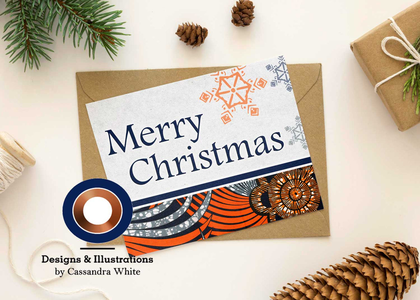Wari African Print Holiday Card