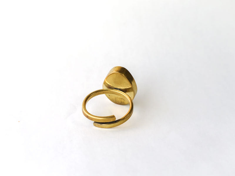 Cowrie Shell Brass Ring
