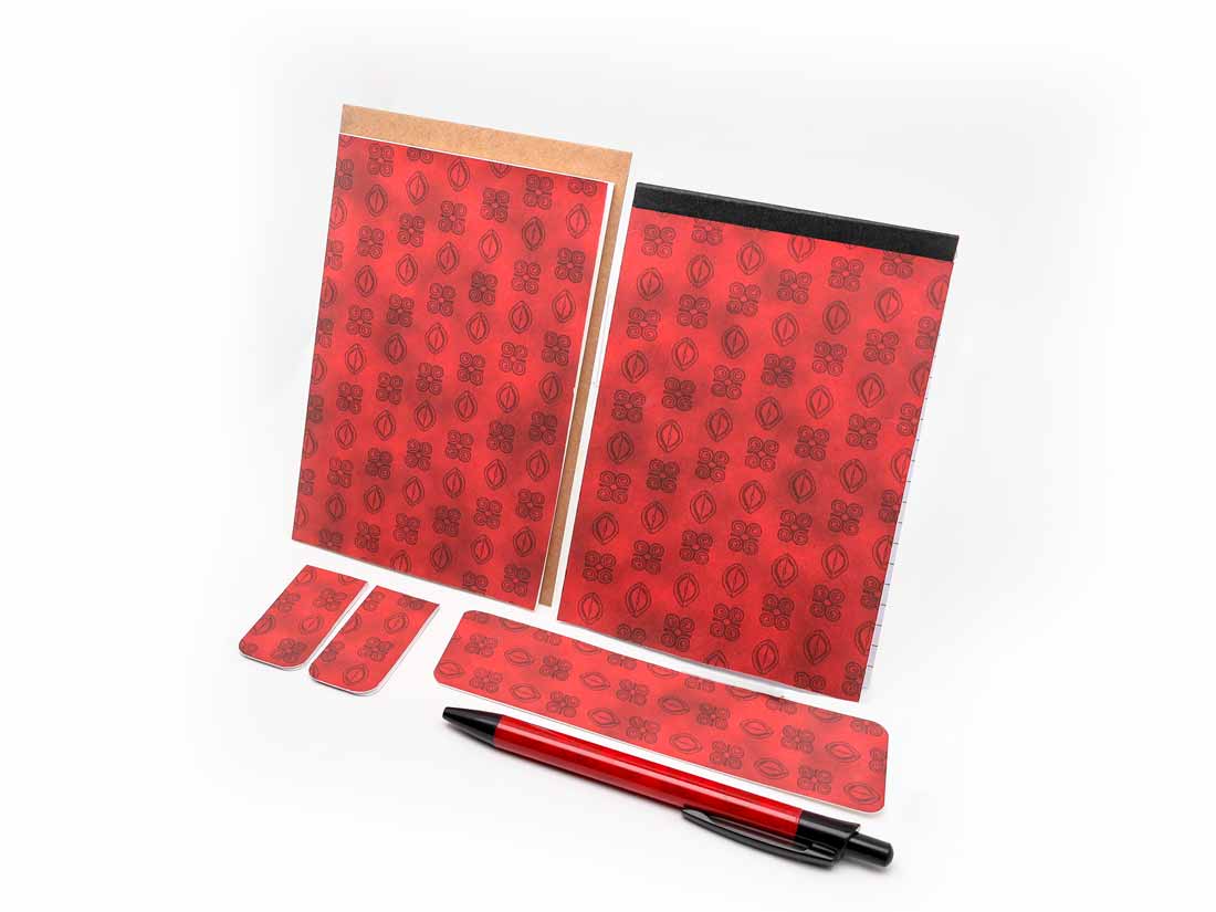 Dwennimmen Flame Stationery Set – African Inspired Writing Collection