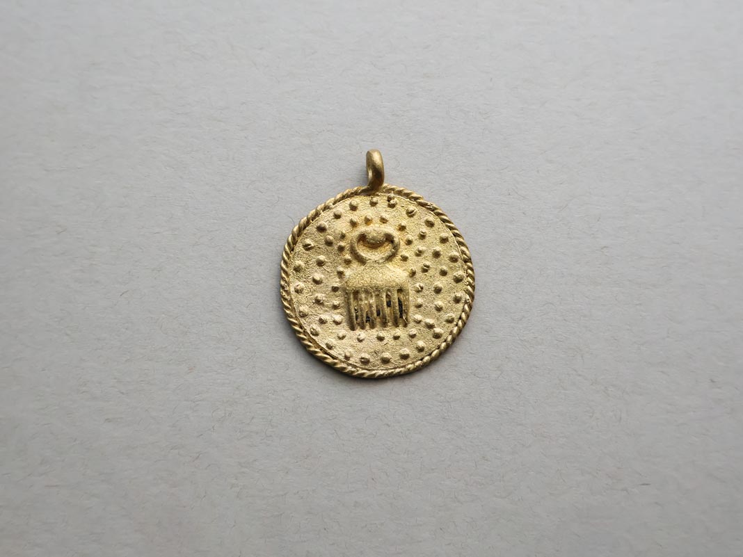 African Brass Baule Pendants - Medium