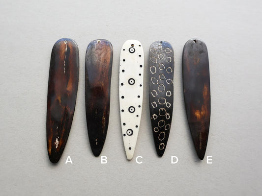 Batik Bone Feather Pendant