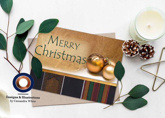 Black African Kente Season's Greetings Card