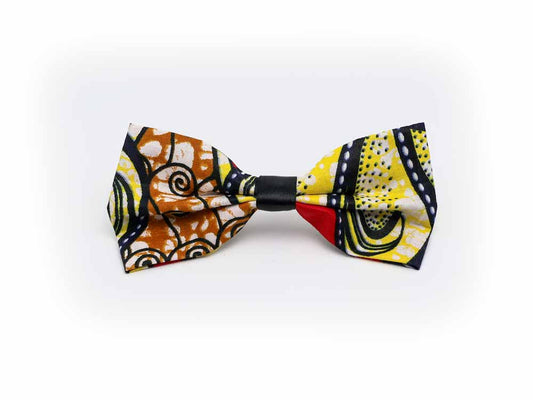 Red Yellow Gold Ankara - Bowtie