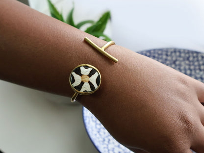 Batik Bone & Brass Bracelets