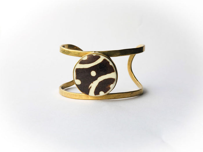 Batik Bone & Brass Bracelets