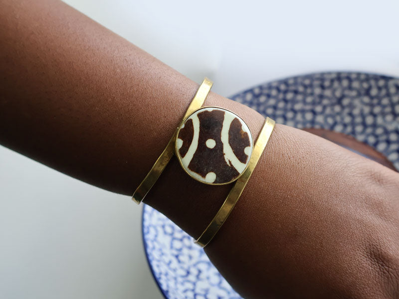 Batik Bone & Brass Bracelets