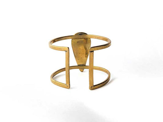 Batik Mask & Brass Cuff Bracelet
