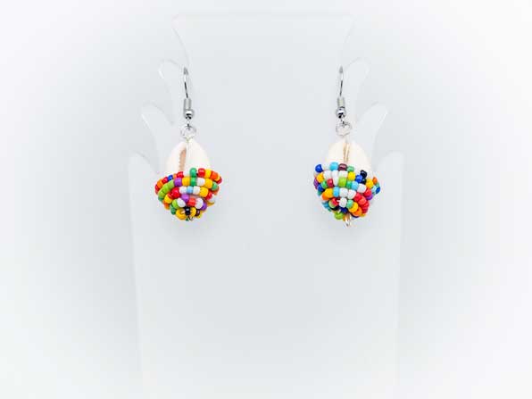 Beaded Shield Earrings - Multi Color Collection