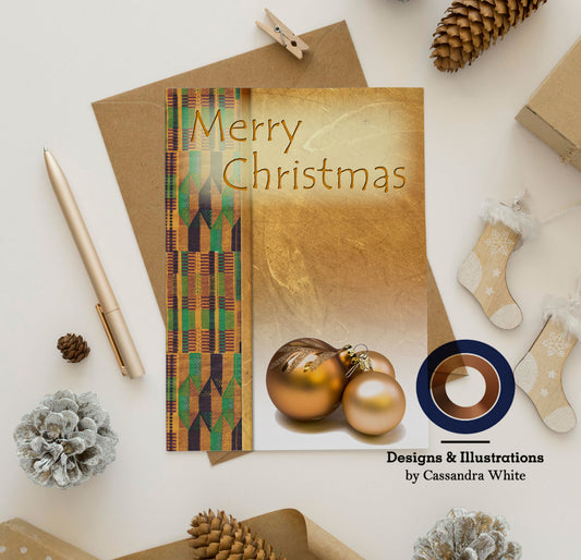 African Kente Christmas Card