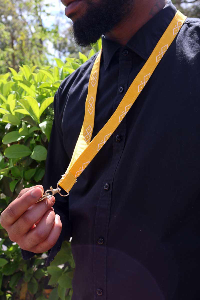 Yellow Mudcloth - Lanyard