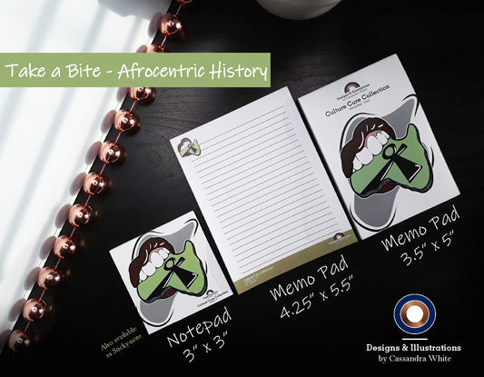Take A Bite - Afrocentric History - Notepads & Memo Pads