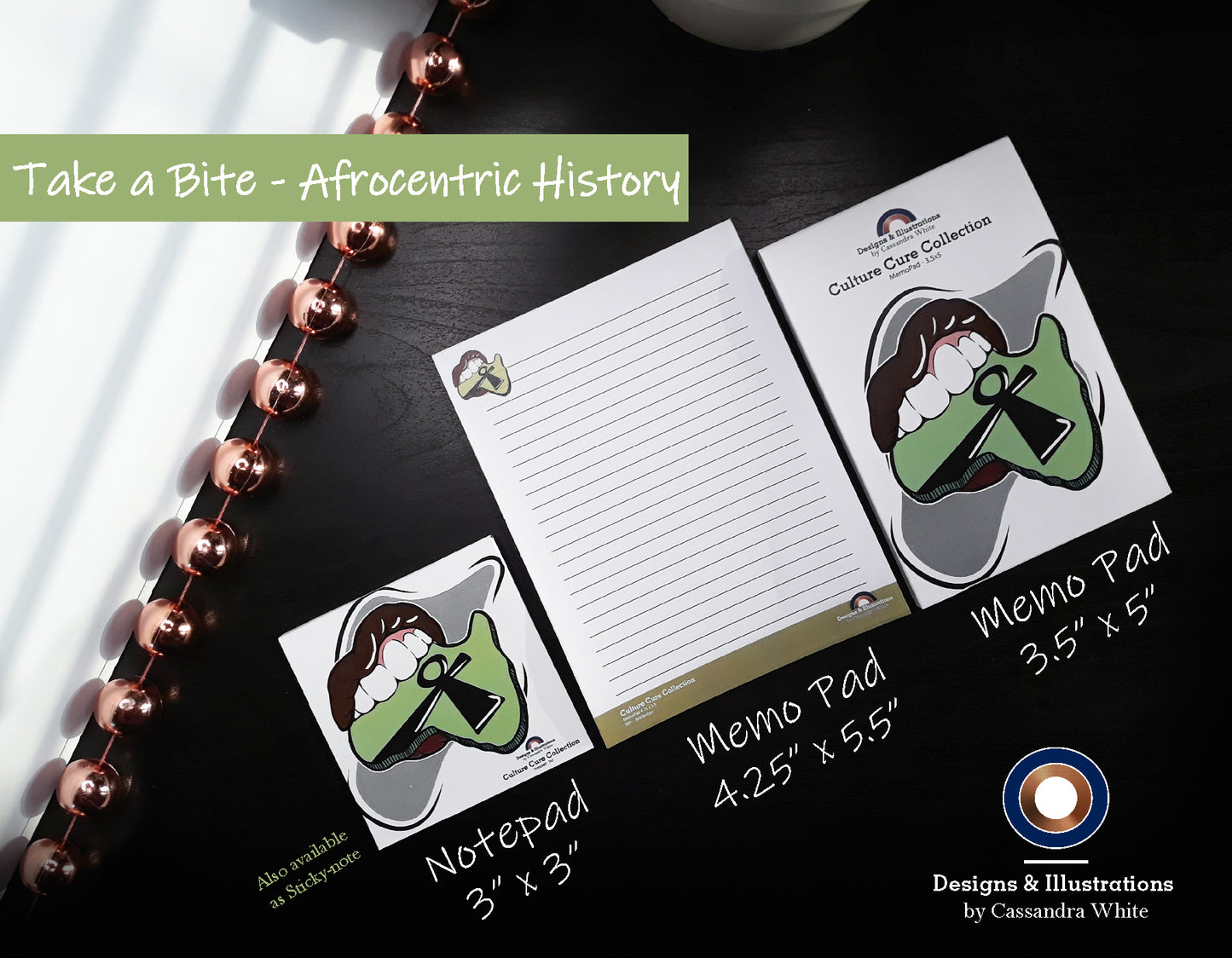Take A Bite - Afrocentric History - Notepads & Memo Pads