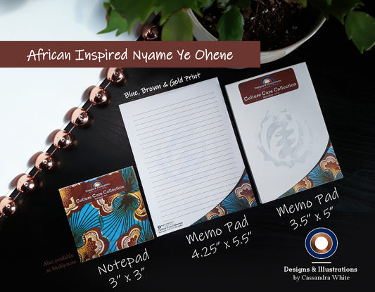 African Inspired Nyame Ye Ohene - Notepads & Memo Pads