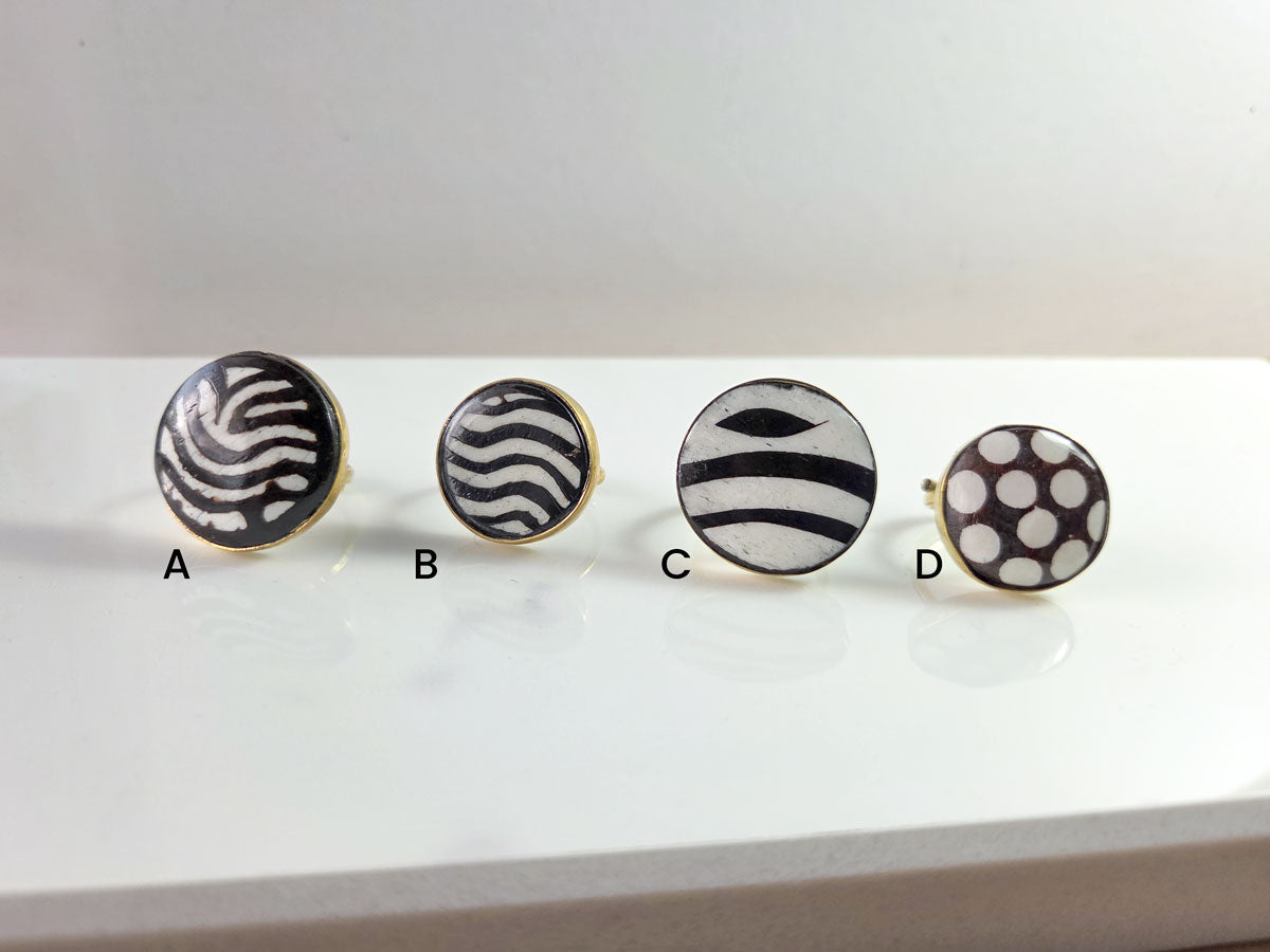 Kenyan Bone Brass Rings