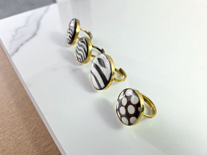 Kenyan Bone Brass Rings