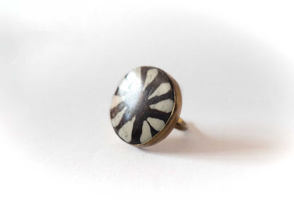 Kenyan Bone Brass Rings