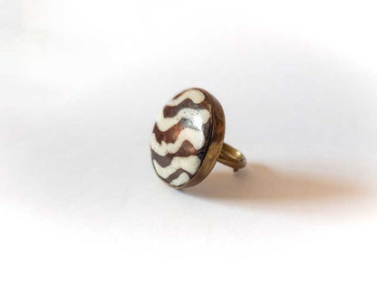 Kenyan Bone Brass Rings