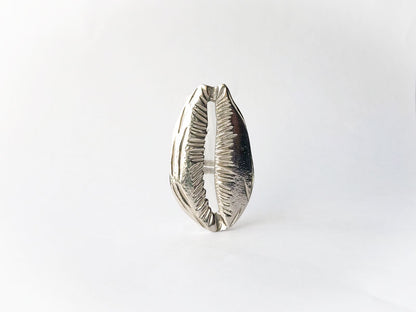 Large Silver Cowrie Shell Ring