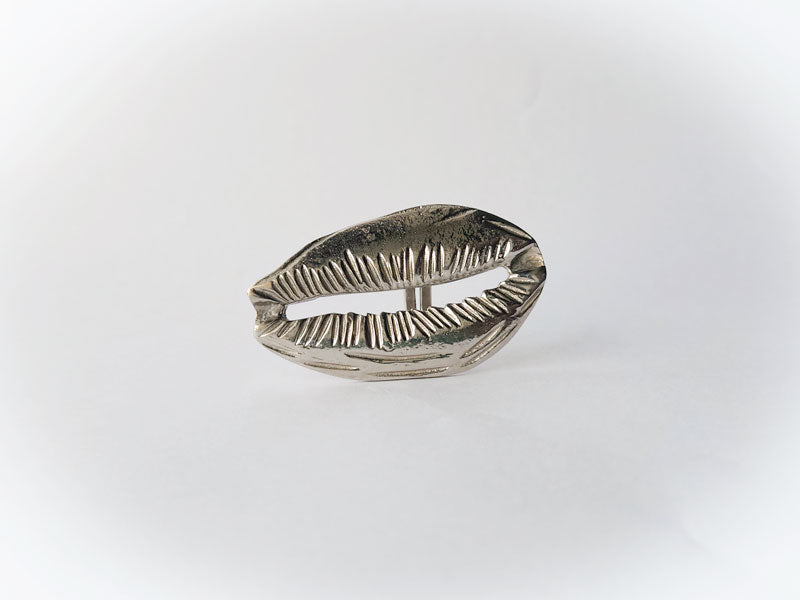 Large Silver Cowrie Shell Ring