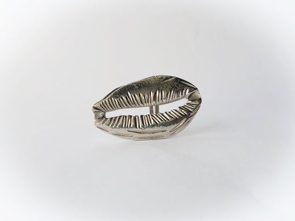 Large Silver Cowrie Shell Ring