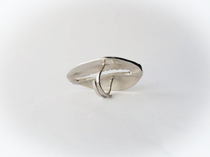 Large Silver Cowrie Shell Ring