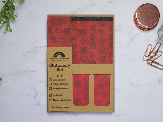 Dwennimmen Flame Stationery Set – African Inspired Writing Collection